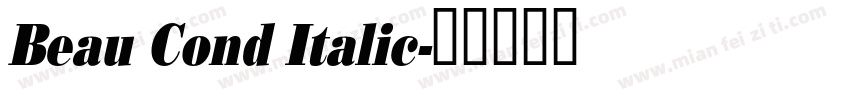 Beau Cond Italic字体转换